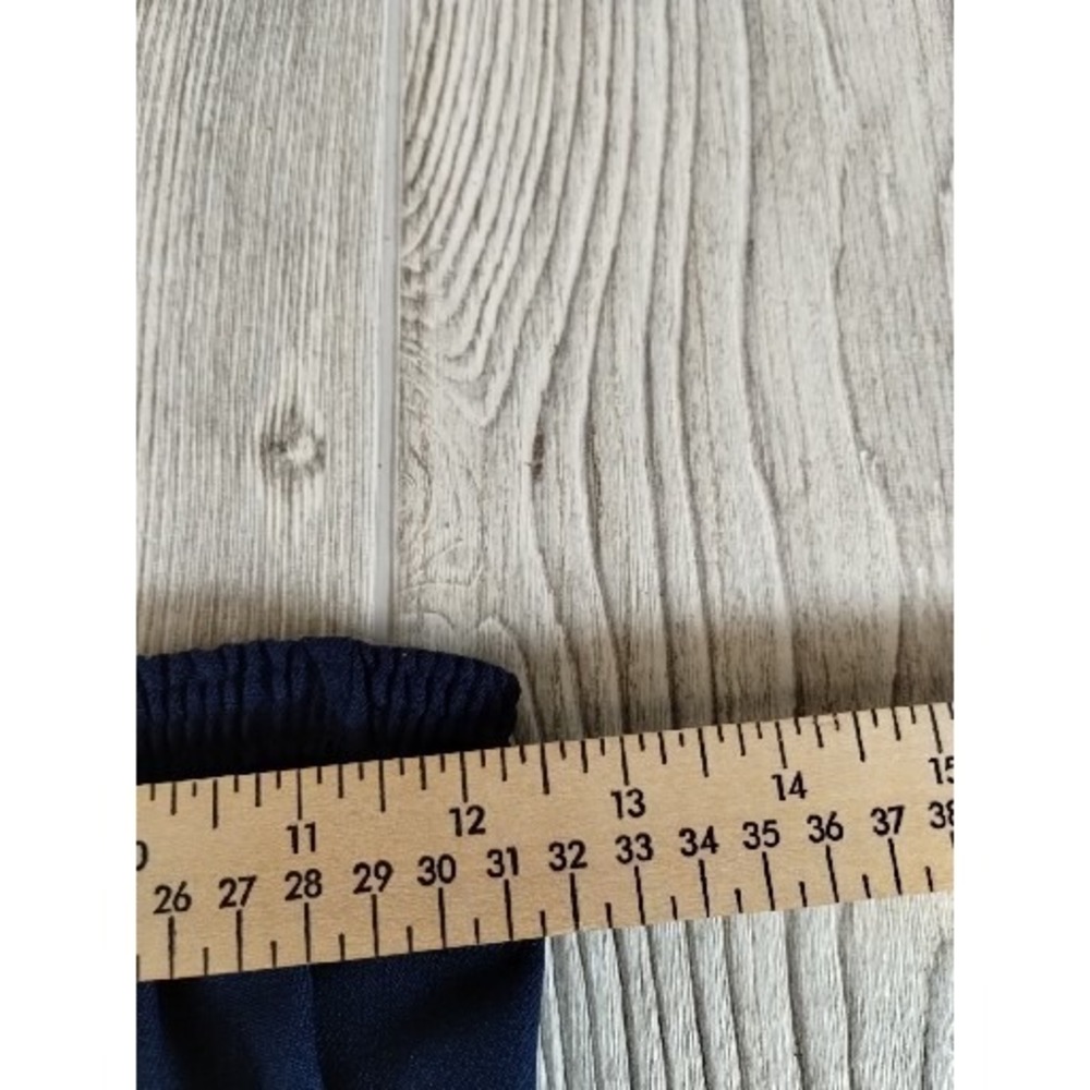 Silhouette Shimmer Style 0456606 Size 10PT Blue Women's Slacks Blue Pockets - Picture 3 of 3